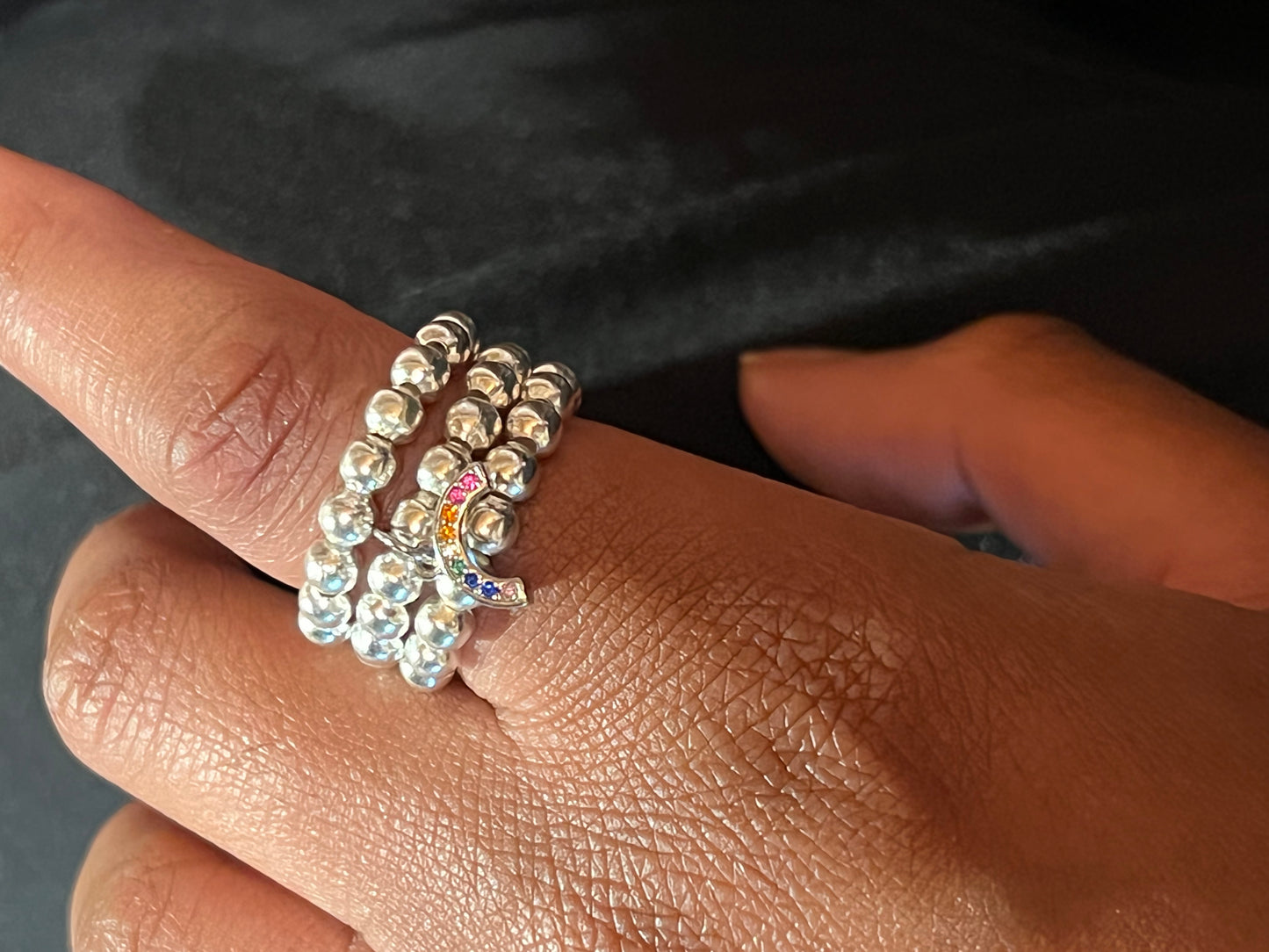 charm ring stack